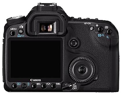 Zadní strana Canon EOS 50D s ovládacími prvky