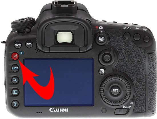 Tlačítko s více funkcemi - Canon EOS 7D Mark II | moje Tajemno